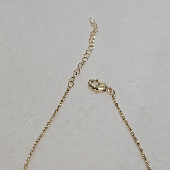 Bean Pendant Necklace with Adjustable Chain - Picture 4 of 5